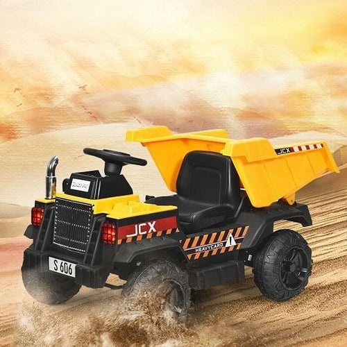 12V Battery Kids Ride On Dump Truck  withEl Electric Bucket and ectric Dump Bed